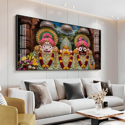 Shringar Darshan Of Jagannath Puri Premium Acrylic Horizontal Wall Art