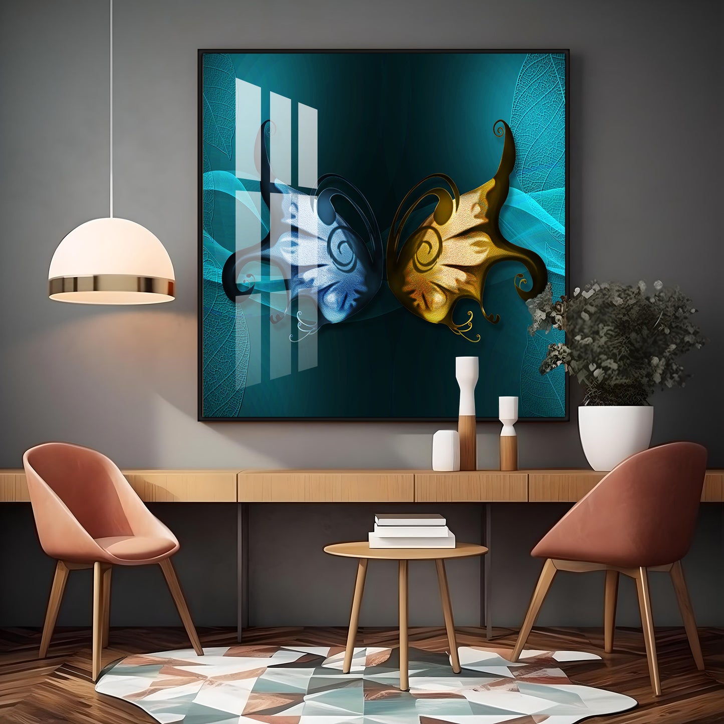 Butterfly Wings Premium Acrylic Square Wall Art