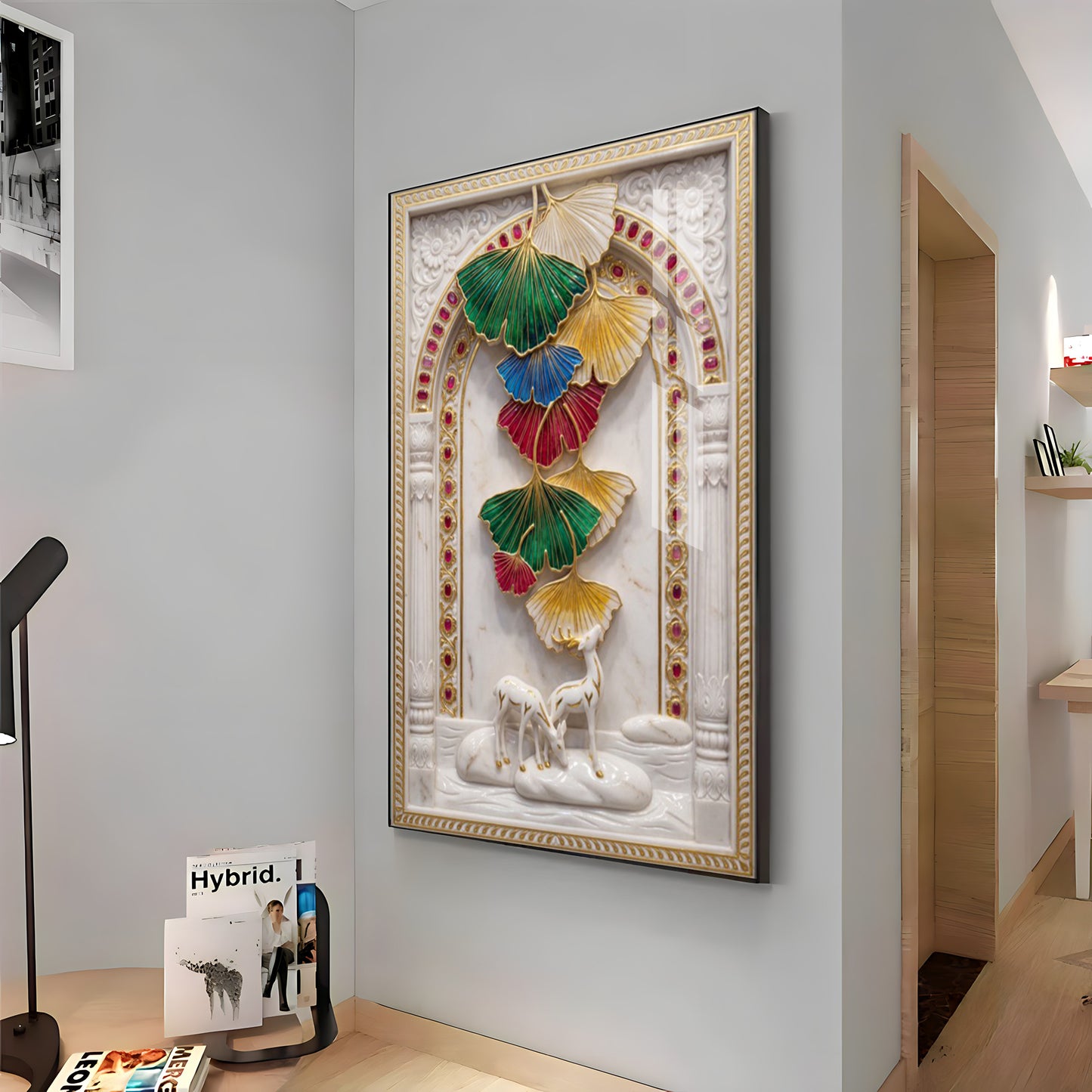 Elegant Feather Premium Acrylic Vertical Wall Art