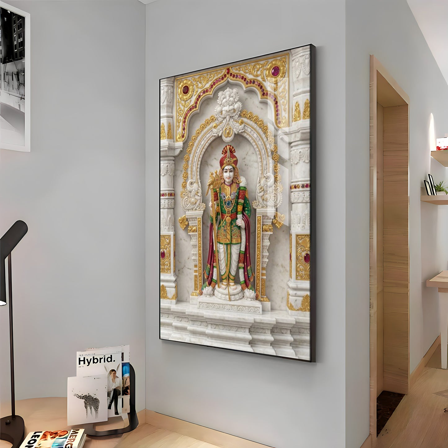 Lord Subramanya Premium Acrylic Vertical Wall Art