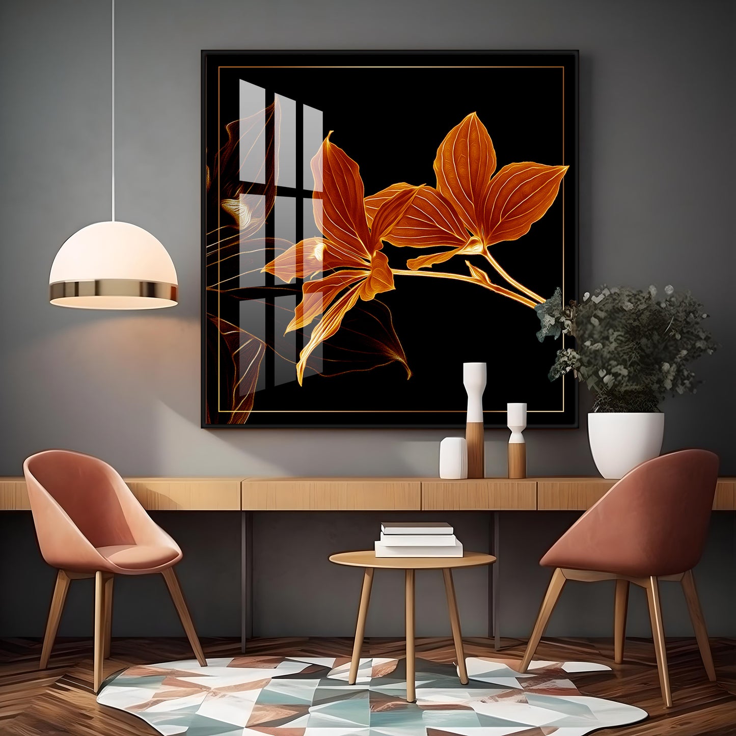 Orange Lily Premium Acrylic Square Wall Art