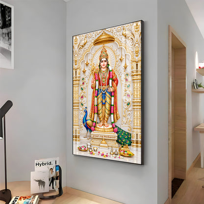 Divine Kartikeya Premium Acrylic Vertical Wall Art