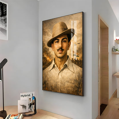 Shaheed Bhagat Singh Premium Acrylic Vertical Wall Art