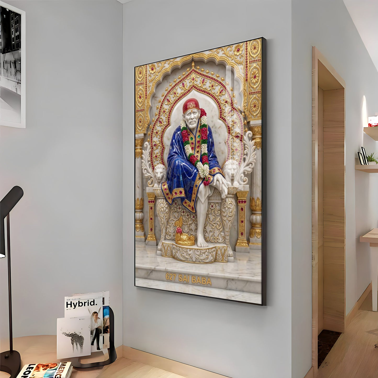 Om Sai Ram Premium Acrylic Vertical Wall Art