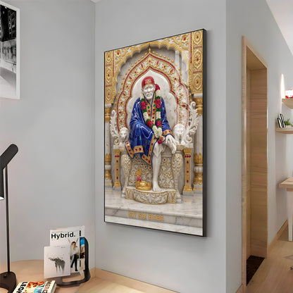 Om Sai Ram Premium Acrylic Vertical Wall Art