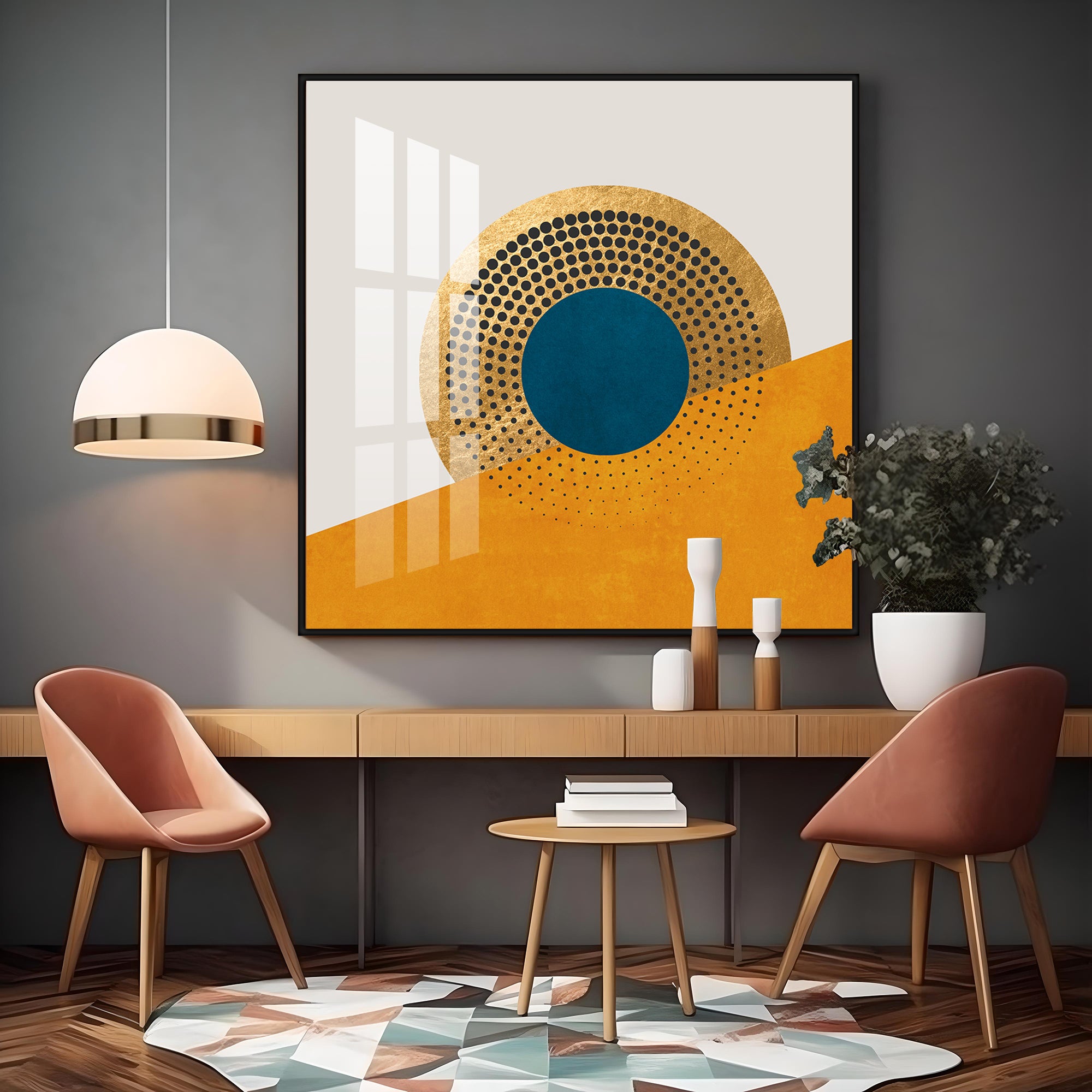 Beautiful Abstract Geometric Premium Acrylic Square Wall Art