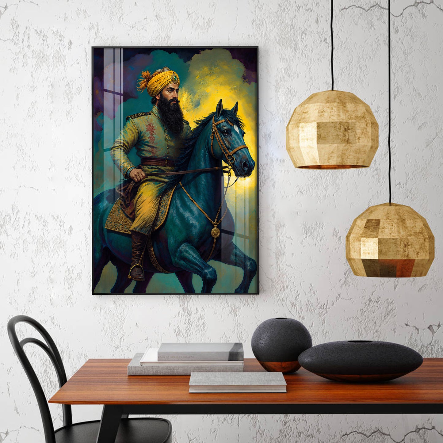 Sikh Warrior Premium Acrylic Vertical Wall Art