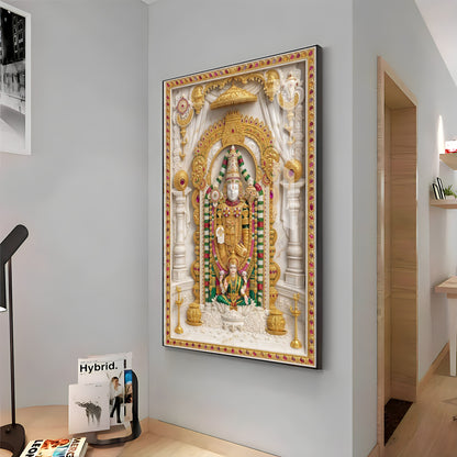 Divine Blessing Of Venkateswara Premium Acrylic Vertical Wall Art