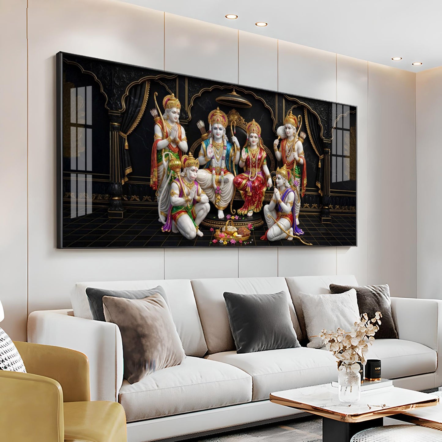Shree Ram Darbar Premium Acrylic Horizontal Wall Art