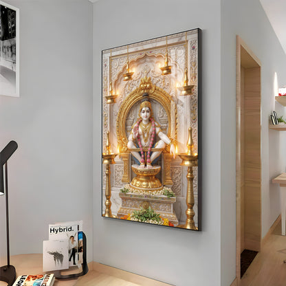 Deity Lord Ayyappan Premium Acrylic Vertical Wall Art