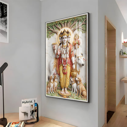 Adi-Guru Dattatreya Premium Acrylic Vertical Wall Art