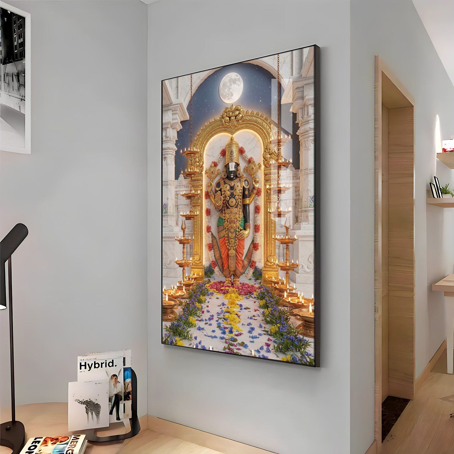 Tirupati Balaji Maharaj Premium Acrylic Vertical Wall Art