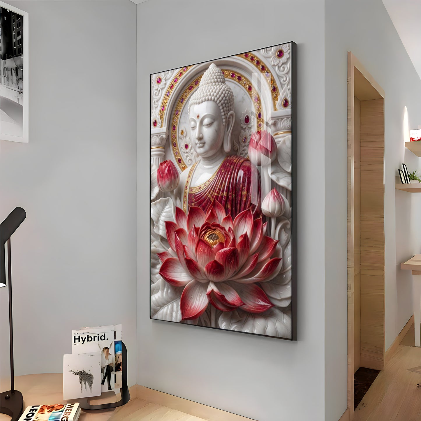 Serenity of Buddha Premium Acrylic Vertical Wall Art