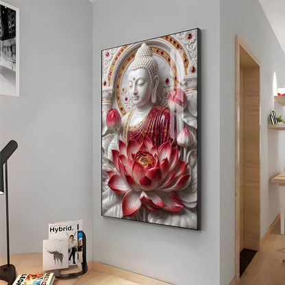 Serenity of Buddha Premium Acrylic Vertical Wall Art