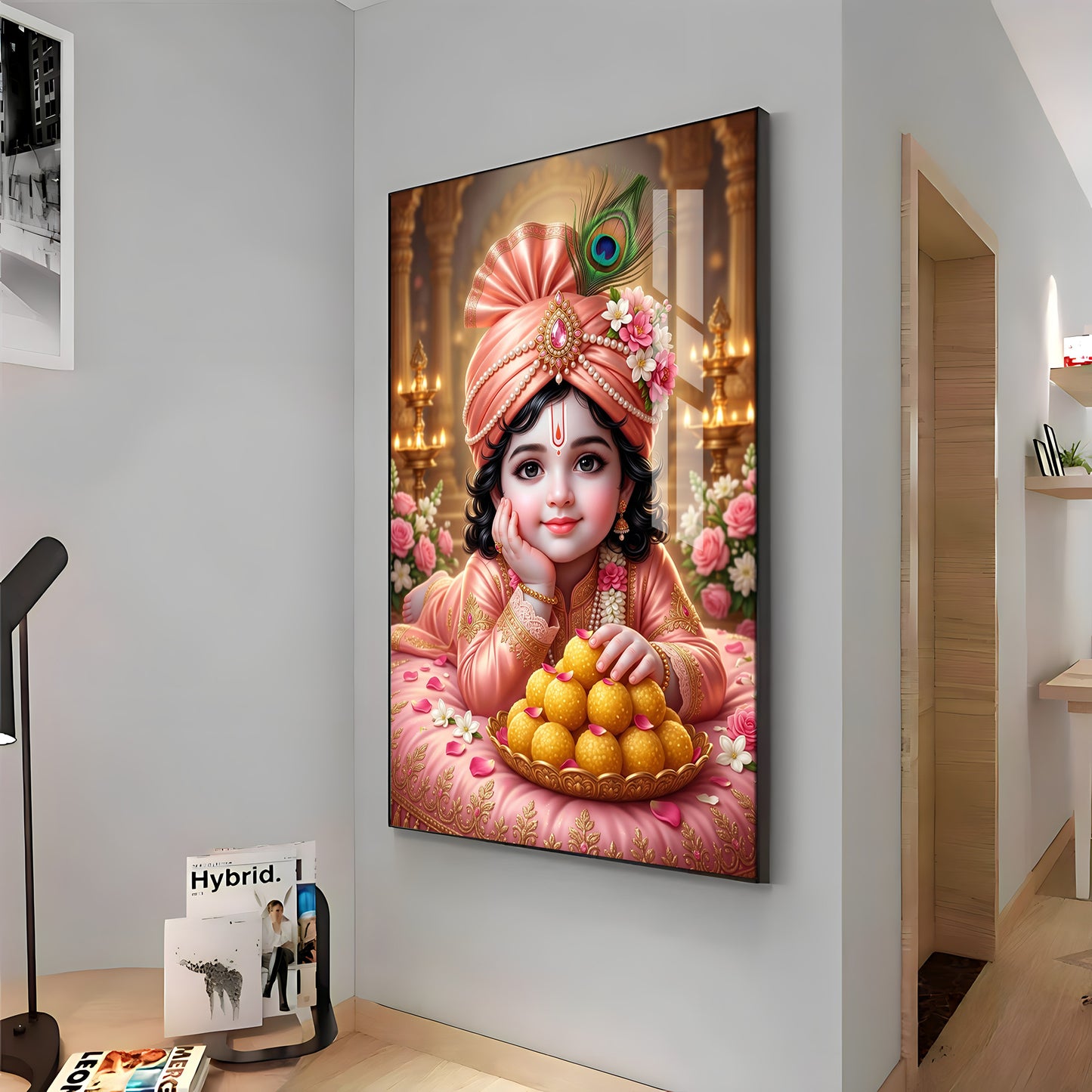Little Kanha Ji Premium Acrylic Vertical Wall Art