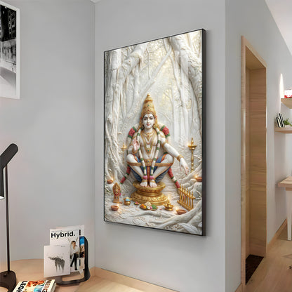Ayyappan Bhagwan Premium Acrylic Vertical Wall Art