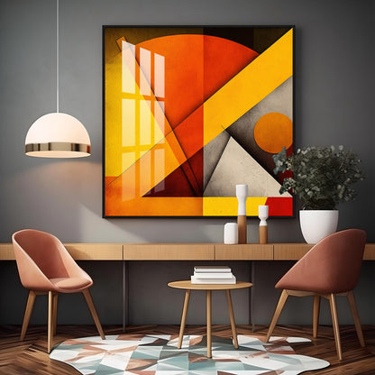 Colored Geometric Premium Acrylic Square Wall Art