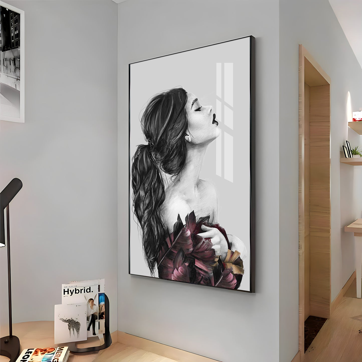Charm Of Modern Girl Premium Acrylic Vertical Wall Art