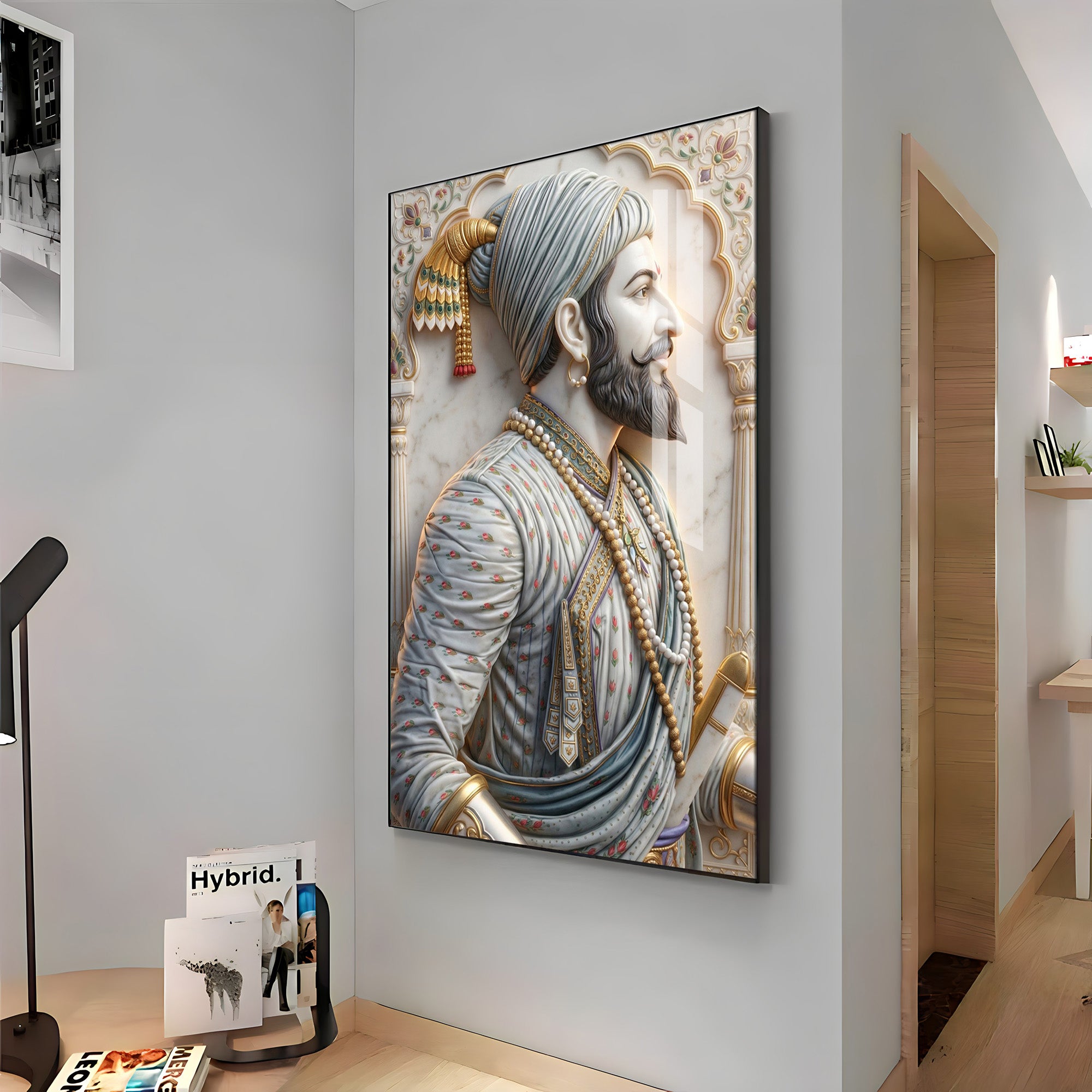 Raja Shivchatrapati Premium Acrylic Vertical Wall Art