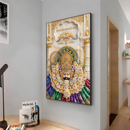 Lord Khatu Shyam Ji Premium Acrylic Vertical Wall Art