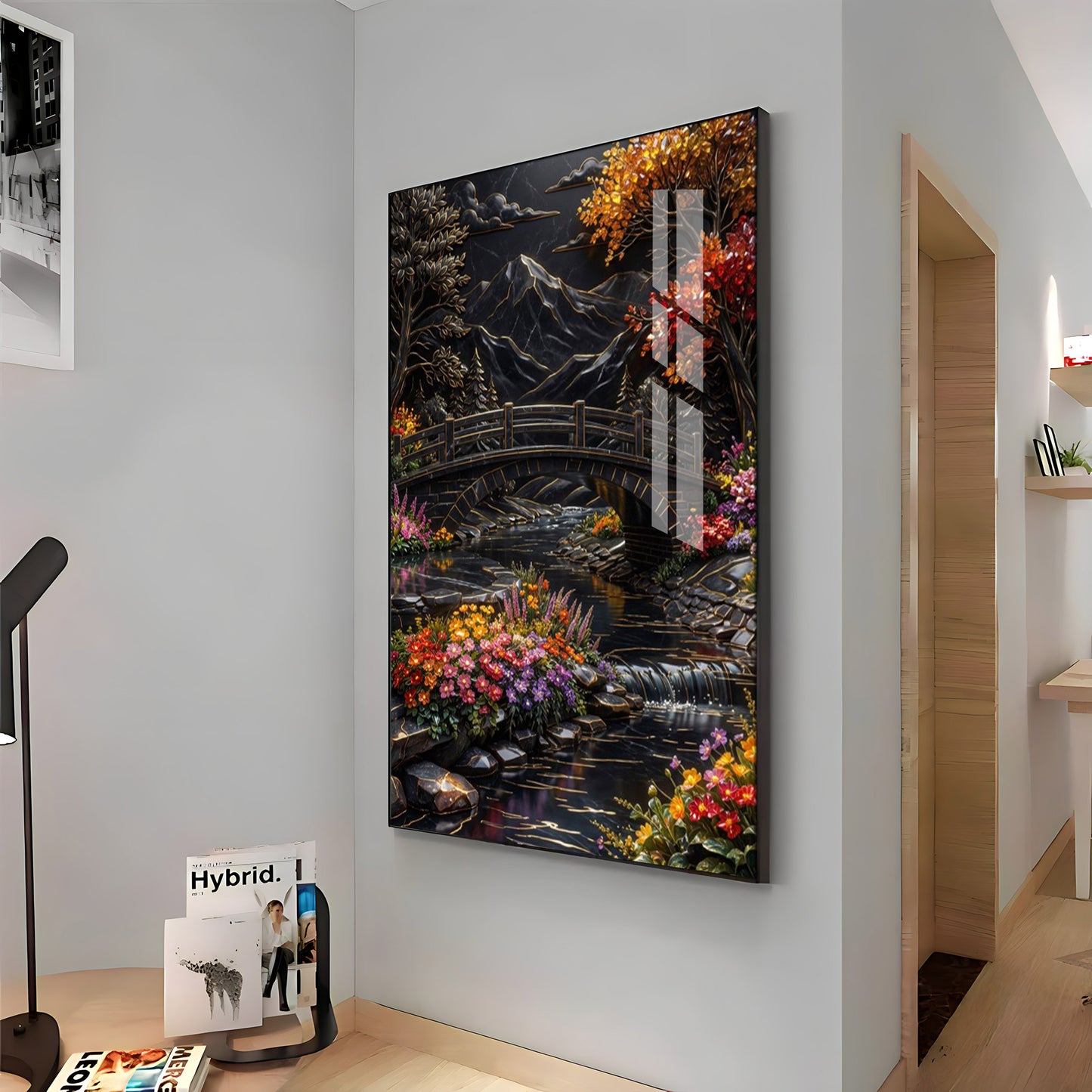 Tranquil Garden Premium Acrylic Vertical Wall Art