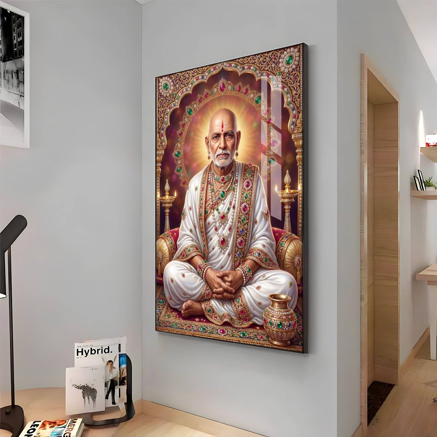 Shree Swami Samarth Maharaj Premium Acrylic Vertical Wall Art