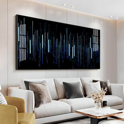 Abstract Vertical Light Bar Line Premium Acrylic Horizontal Wall Art