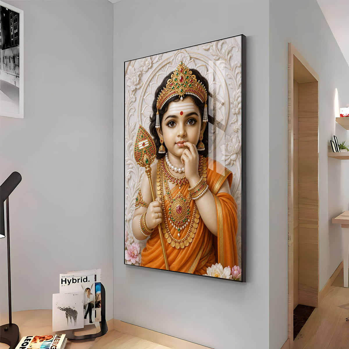 Bala Murugan Premium Acrylic Vertical Wall Art