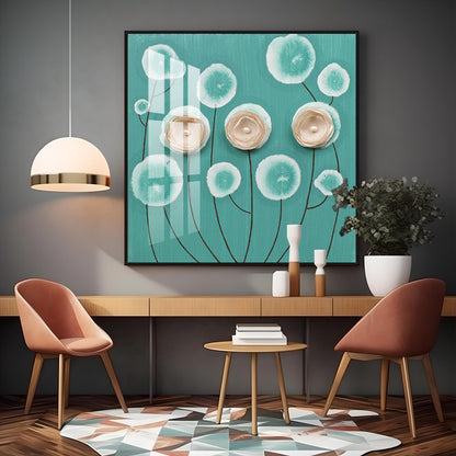Poppy Flowers Premium Acrylic Square Wall Art