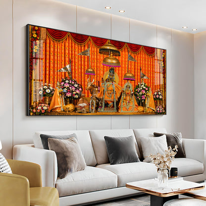 Lord Govind Dev Ji & Radha Rani Premium Acrylic Horizontal Wall Art