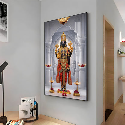 Lord Venkateswara Premium Acrylic Vertical Wall Art