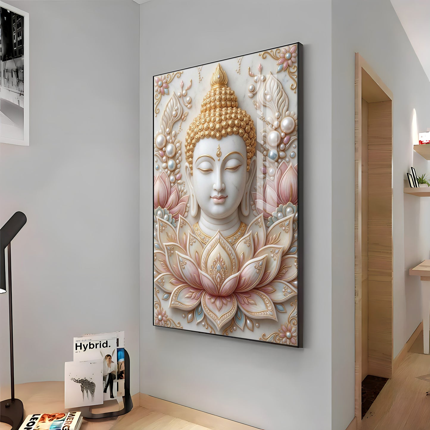 Meditating Lord Buddha Premium Acrylic Vertical Wall Art