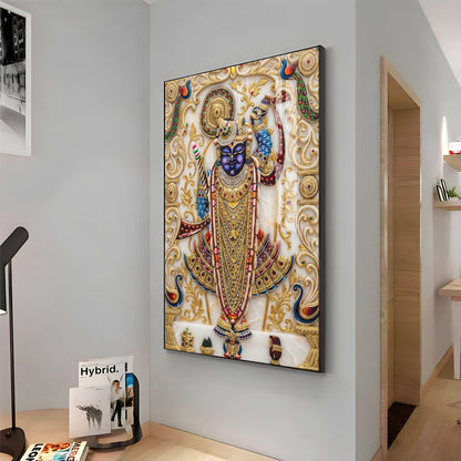Lord Shrinathji Premium Acrylic Vertical Wall Art