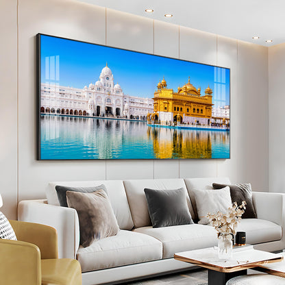 Golden Temple Premium Acrylic Horizontal Wall Art