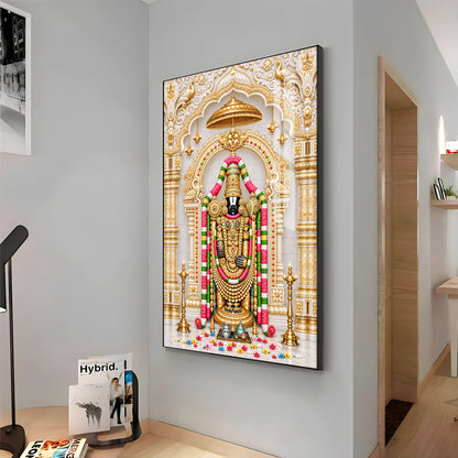 Spiritual Tirupati Balaji Premium Acrylic Vertical Wall Art