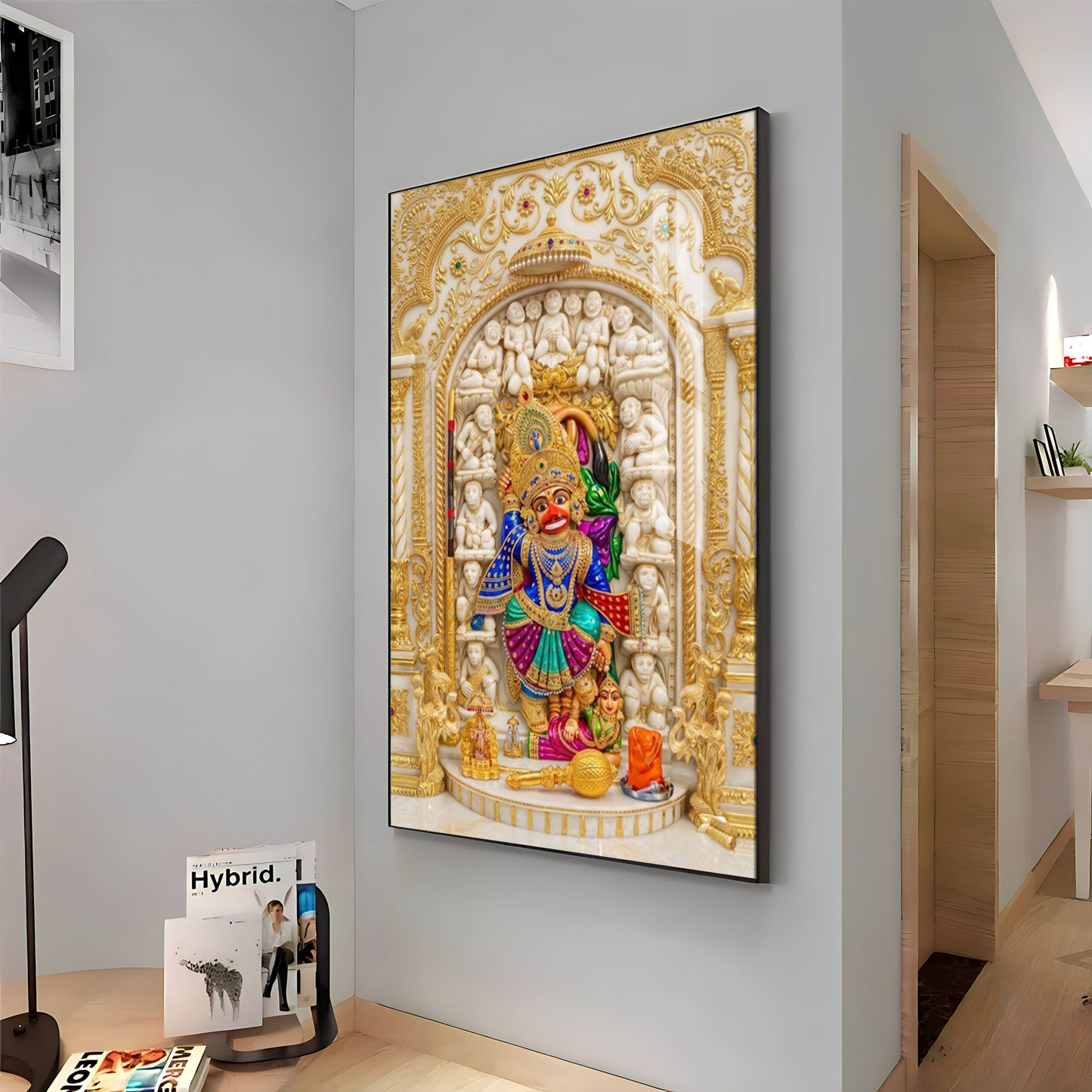 Divine Hanuman Ji Premium Acrylic Vertical Wall Art