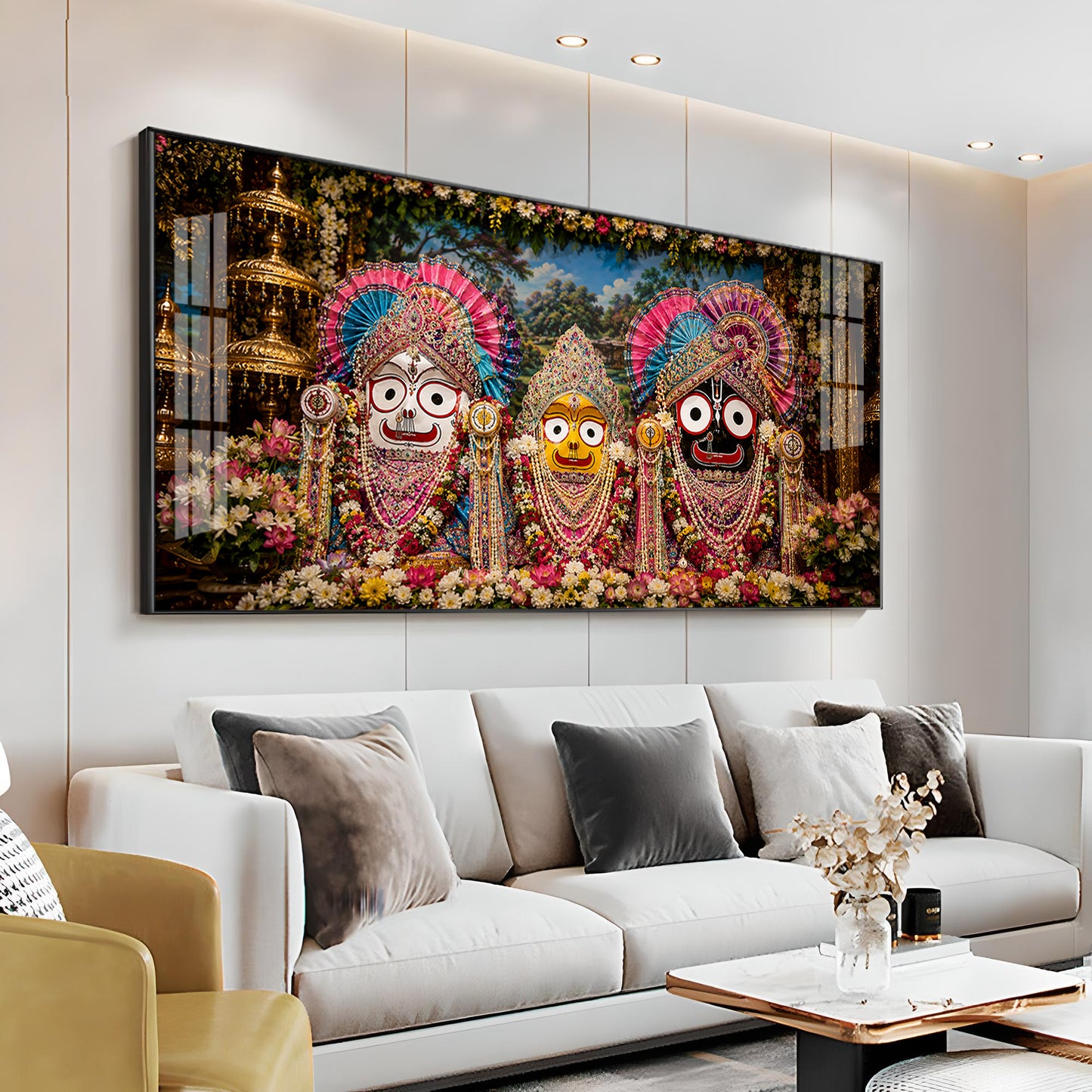 Darshan Of Jagannath ji Premium Acrylic Horizontal Wall Art