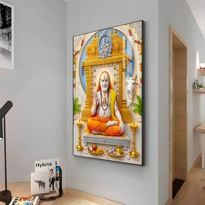 Sri Raghavendra Swamy Ji Premium Acrylic Vertical Wall Art