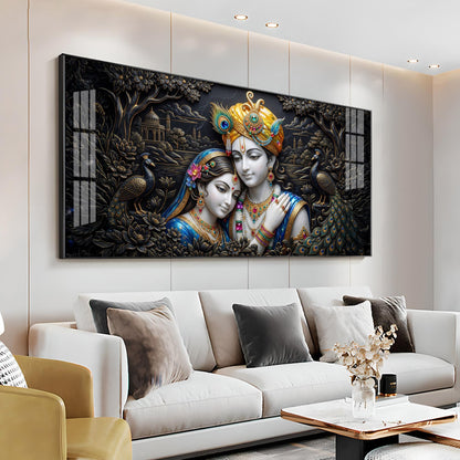Spiritual Radha Krishna Premium Acrylic Horizontal Wall Art