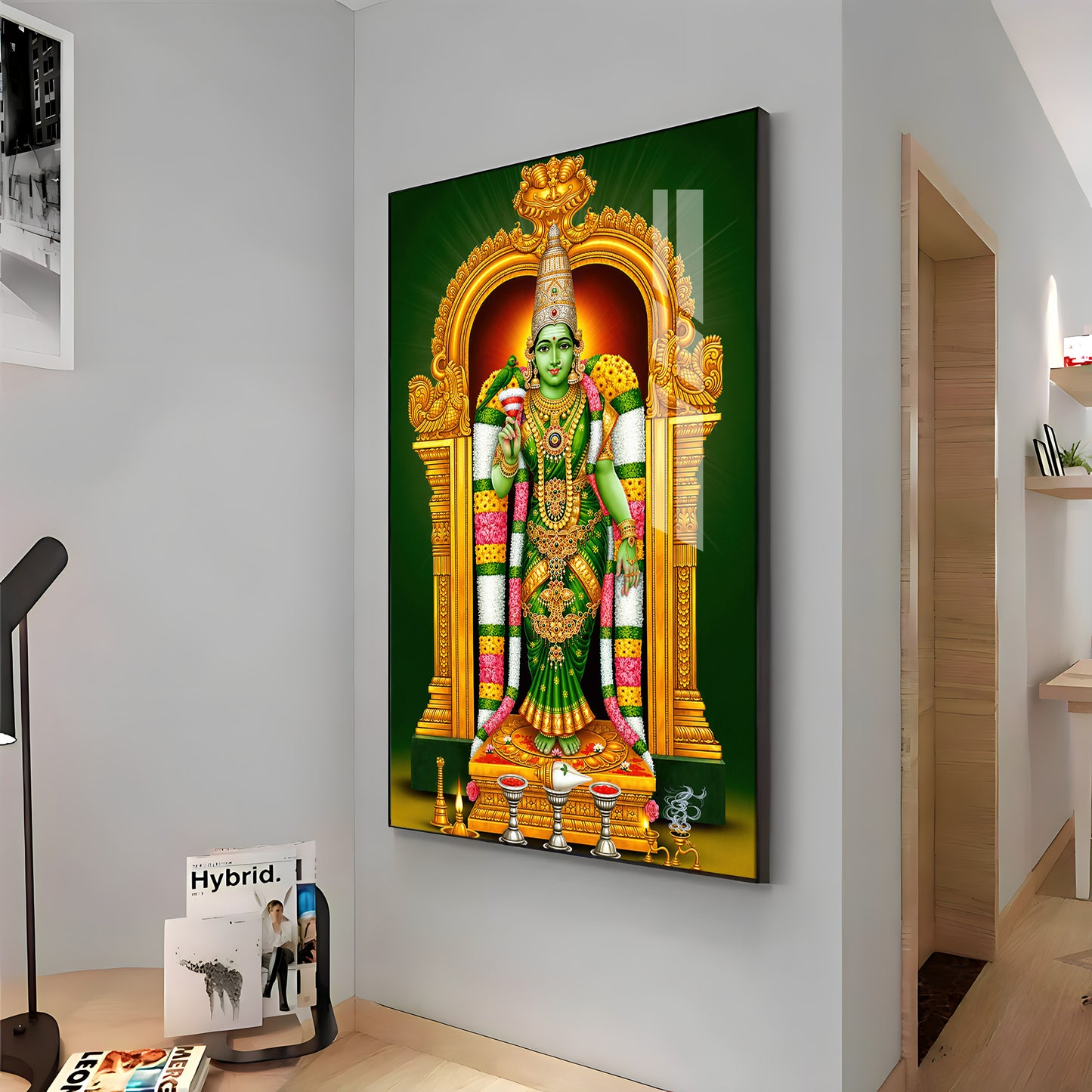 Shri Meenakshi Amma Premium Acrylic Vertical Wall Art