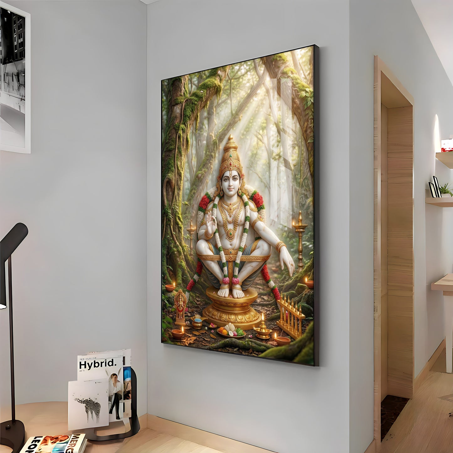 Divine Ayyappan Bhagwan Premium Acrylic Vertical Wall Art