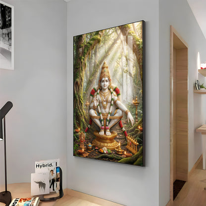 Divine Ayyappan Bhagwan Premium Acrylic Vertical Wall Art