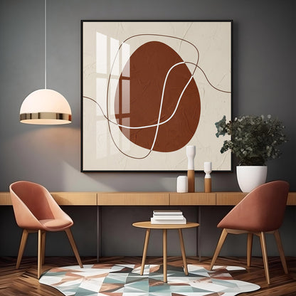 Minimalist Eggscape Premium Acrylic Square Wall Art
