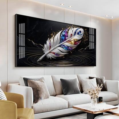 Feathered Gem Delight Premium Acrylic Horizontal Wall Art