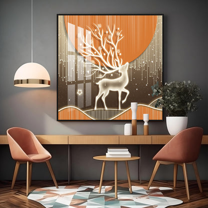Nature & Deer Premium Acrylic Square Wall Art