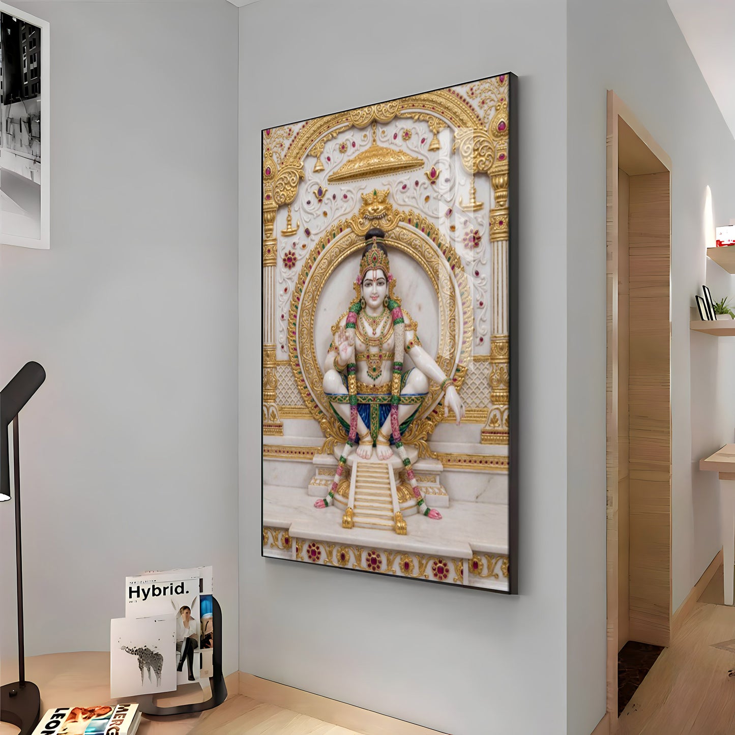 Lord Ayyappa Yoga Premium Acrylic Vertical Wall Art