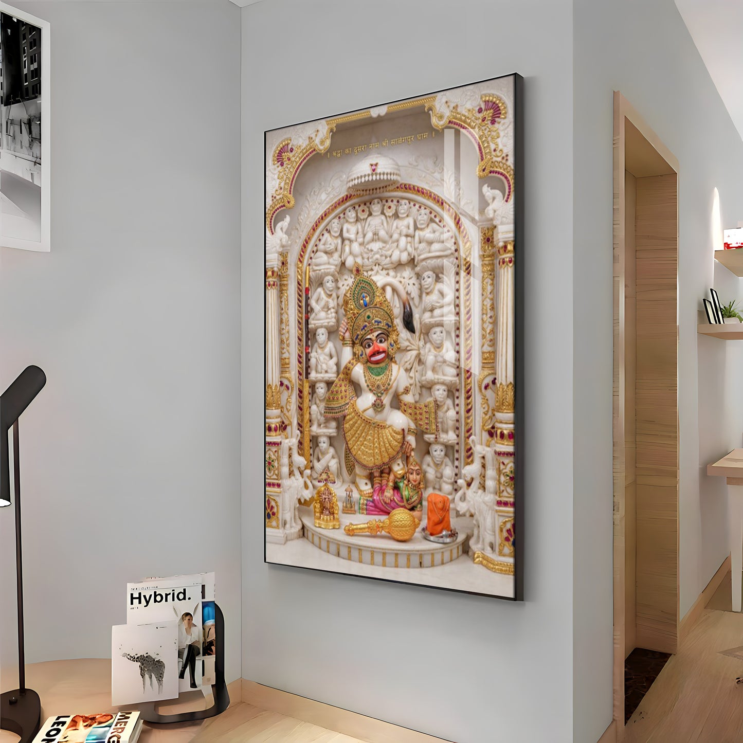 Shri Kashtbhanjan Hanuman Premium Acrylic Vertical Wall Art