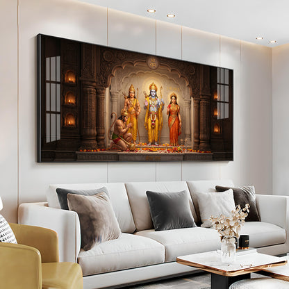 Lord Rama, Devi Sita, Lakshmana, Hanuman Ji Premium Acrylic Horizontal Wall Art