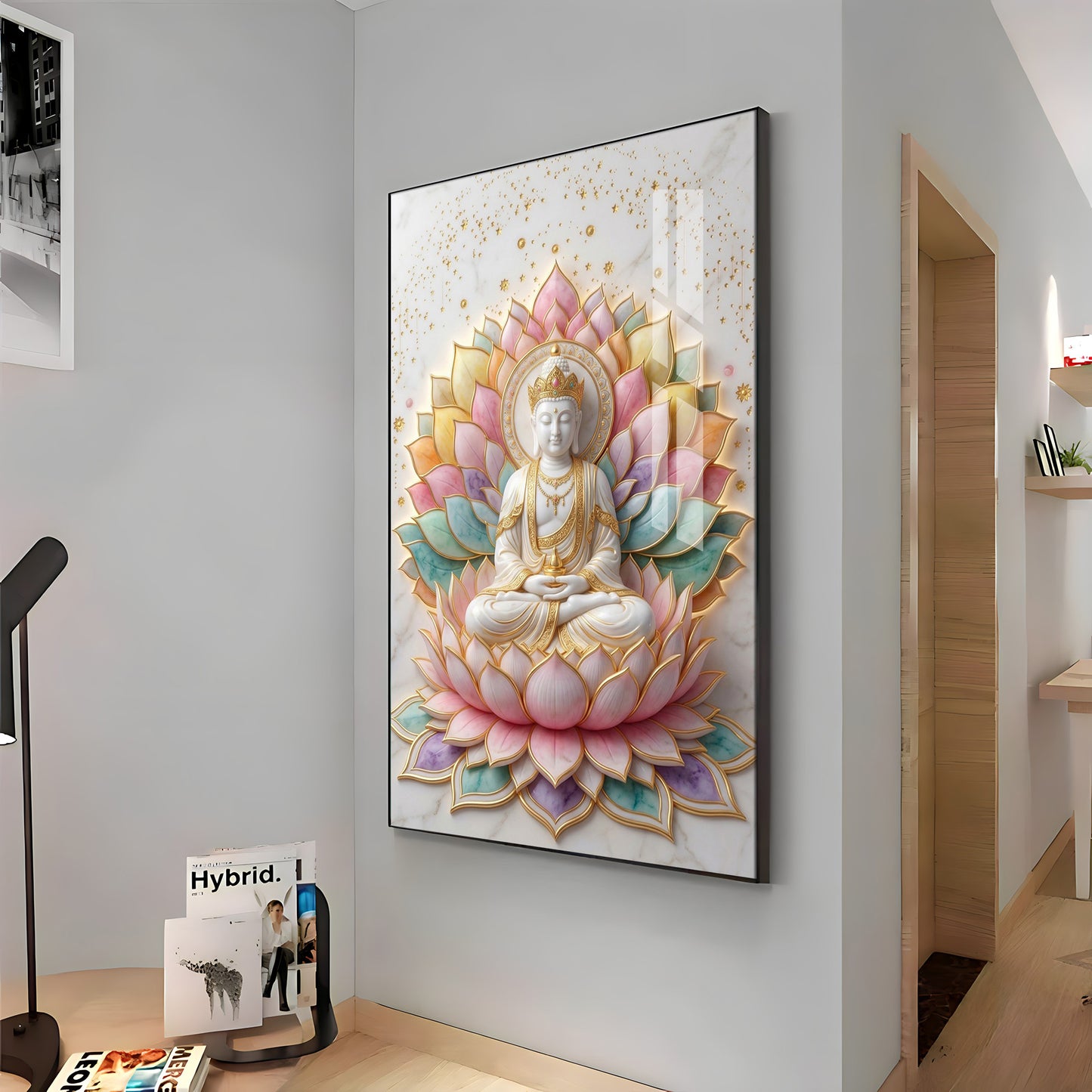 Gautama Buddha's Premium Acrylic Vertical Wall Art