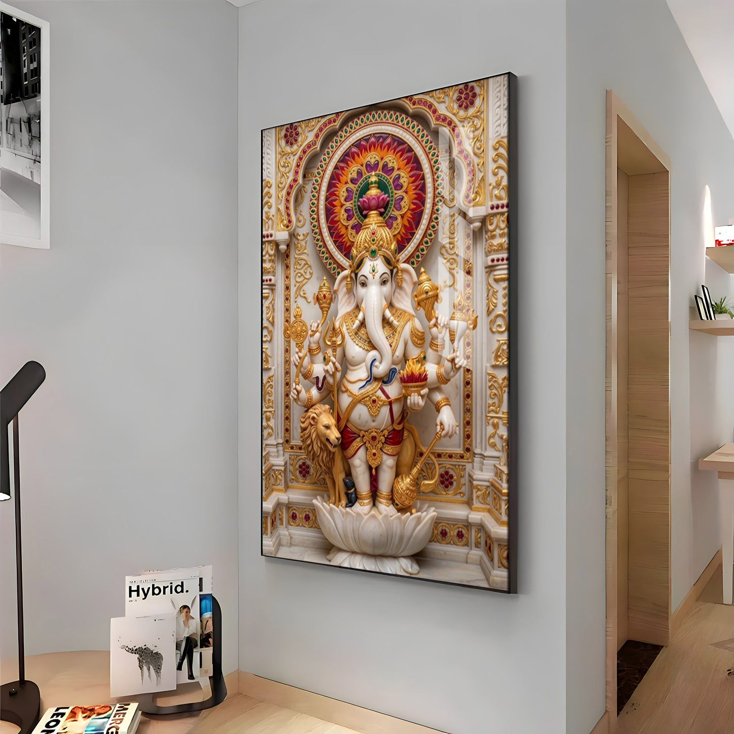 Lord Vinayaka Premium Acrylic Vertical Wall Art